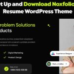 How to Set Up and Download Noxfolio Portfolio Resume WordPress Theme
