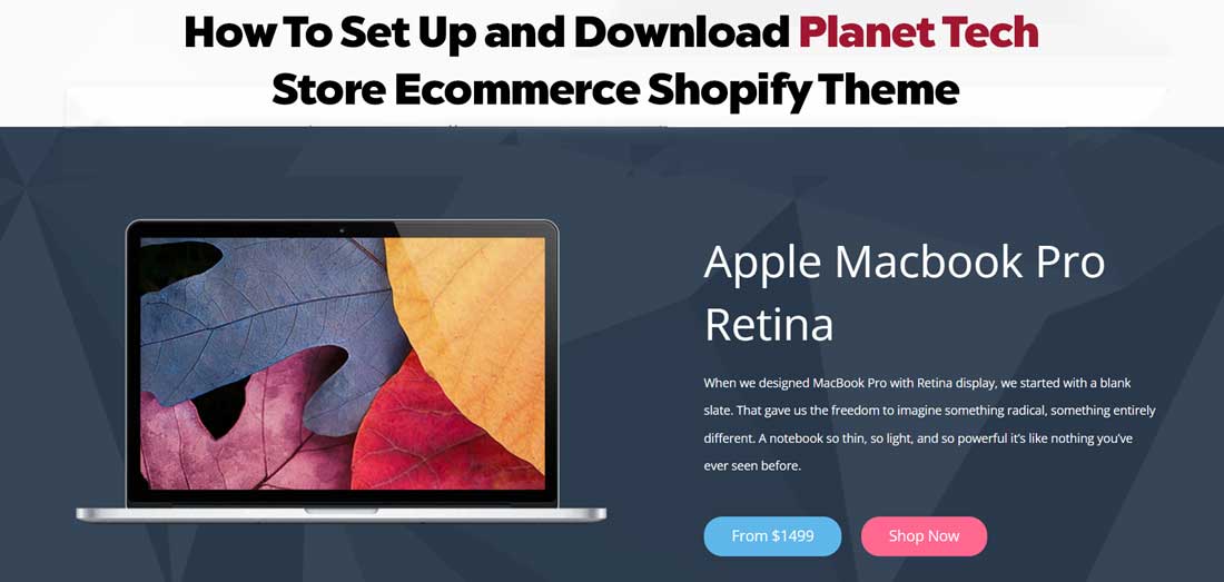 How To Set Up and Download Planet Tech Store Ecommerce Shopify Theme